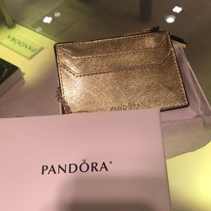Authentic Pandora golden cc holder change purse